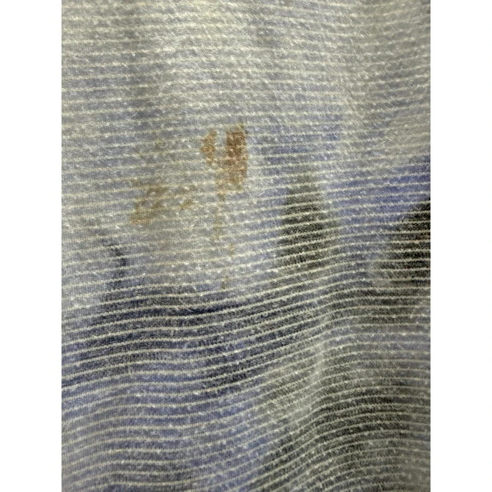 Athleta Girl Chit Chat Capri Textured Leggings Blue Gray Striped Print Kids L 12